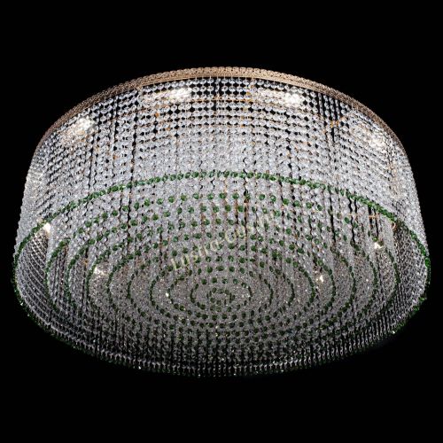 Люстра Милан капель №12 зеленая в Магнитогорске Гусь Хрустальный