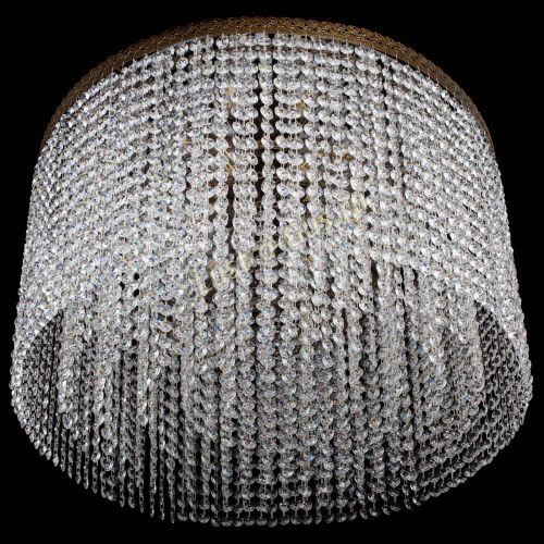 Люстра Милан капель оптикон под бронзу с зеркалом в Магнитогорске Гусь Хрустальный