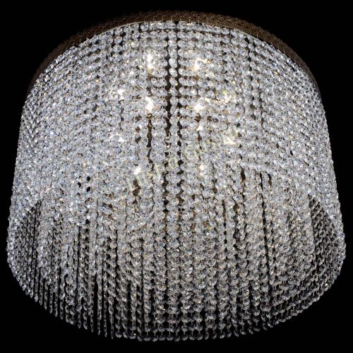 Люстра Милан капель оптикон под бронзу с зеркалом в Магнитогорске Гусь Хрустальный