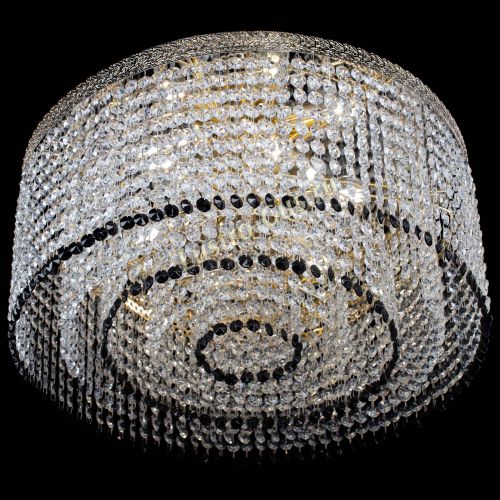 Люстра Милан капель оптикон Черная в Магнитогорске Гусь Хрустальный