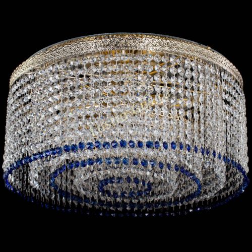 Люстра Милан капель оптикон Синяя в Магнитогорске Гусь Хрустальный