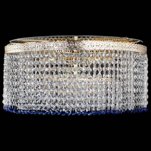 Люстра Милан капель оптикон Синяя в Магнитогорске Гусь Хрустальный