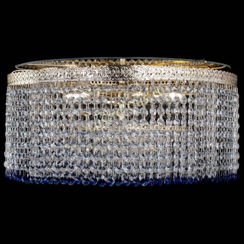 Люстра Милан капель оптикон Синяя в Магнитогорске Гусь Хрустальный