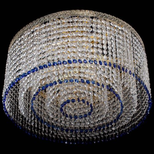 Люстра Милан капель оптикон Синяя в Магнитогорске Гусь Хрустальный