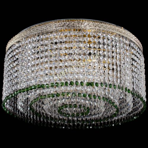 Люстра Милан капель оптикон Зеленая в Магнитогорске Гусь Хрустальный