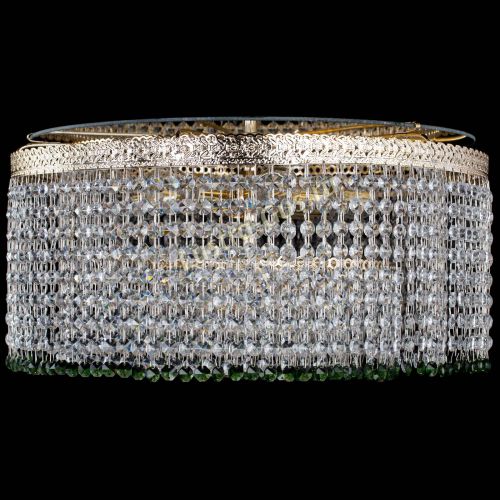 Люстра Милан капель оптикон Зеленая в Магнитогорске Гусь Хрустальный