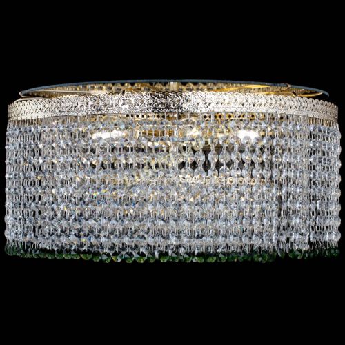 Люстра Милан капель оптикон Зеленая в Магнитогорске Гусь Хрустальный