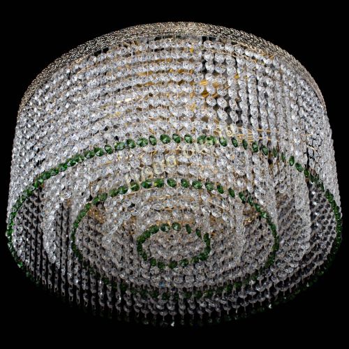 Люстра Милан капель оптикон Зеленая в Магнитогорске Гусь Хрустальный