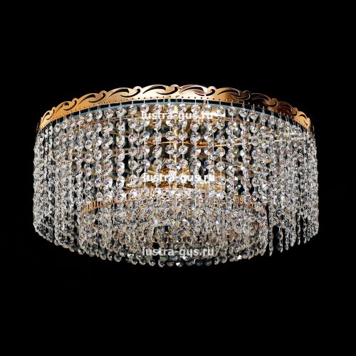 Люстра Капель обтикон 5 ламп в Магнитогорске Гусь Хрустальный