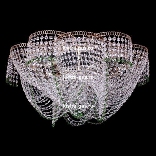 Люстра Лотос Василиса цветная в Магнитогорске Гусь Хрустальный