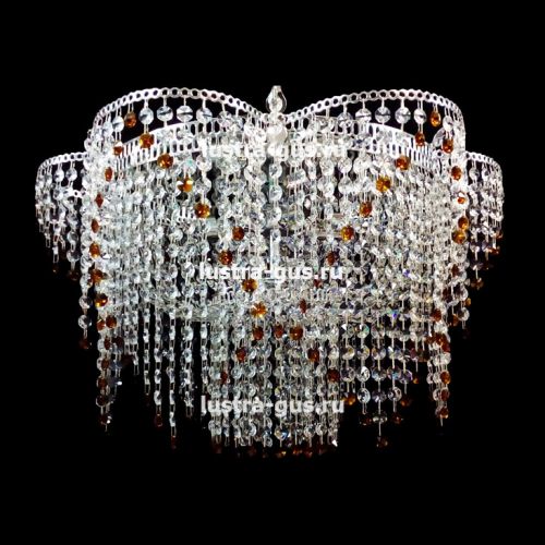 Люстра Ромашка №2 цветная в Магнитогорске Гусь Хрустальный