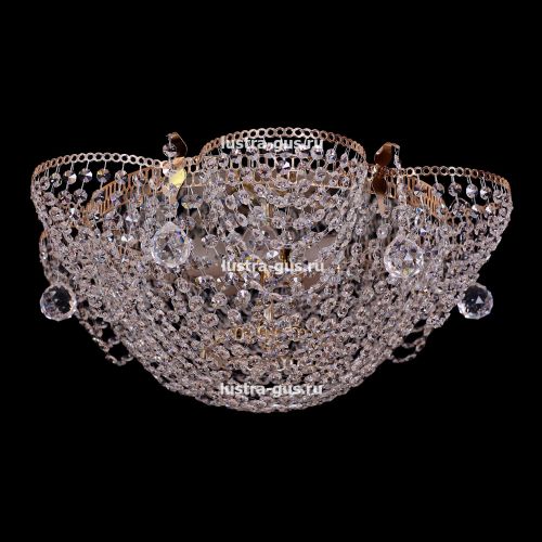 Люстра Ромашка подсолнух, цвет фурнитуры: золото, Люстры Гусь Хрустальный