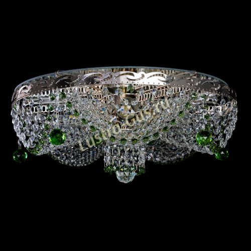 Люстра Виктория зеленая в Магнитогорске Гусь Хрустальный