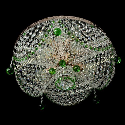 Люстра Виктория зеленая в Магнитогорске Гусь Хрустальный