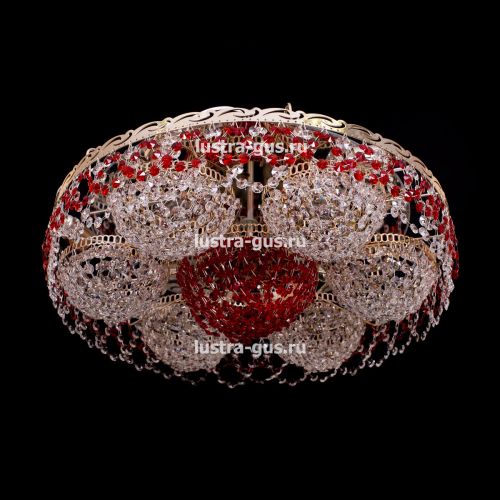 Люстра Вьюга №3 цветная в Магнитогорске Гусь Хрустальный