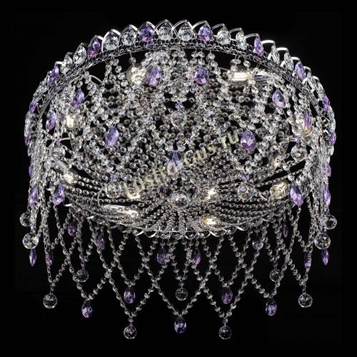 Люстра Паутинка фиолетовая в Магнитогорске Гусь Хрустальный