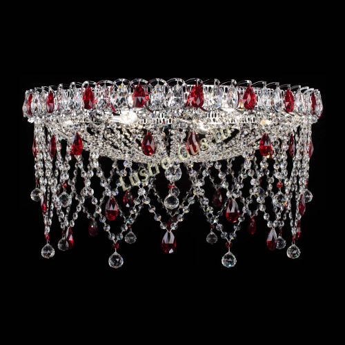 Люстра Паутинка красная в Магнитогорске Гусь Хрустальный