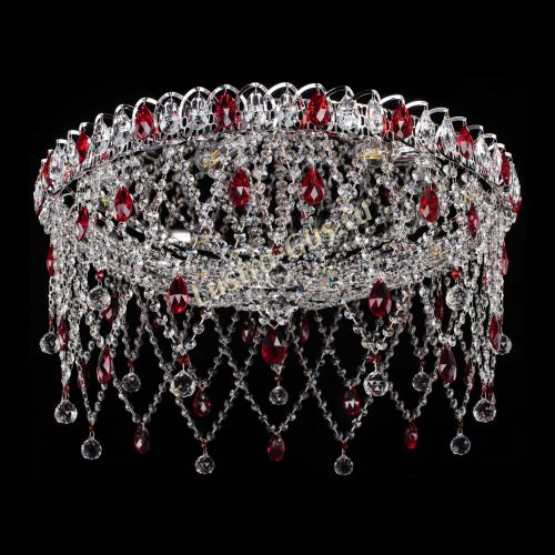 Люстра Паутинка красная в Магнитогорске Гусь Хрустальный