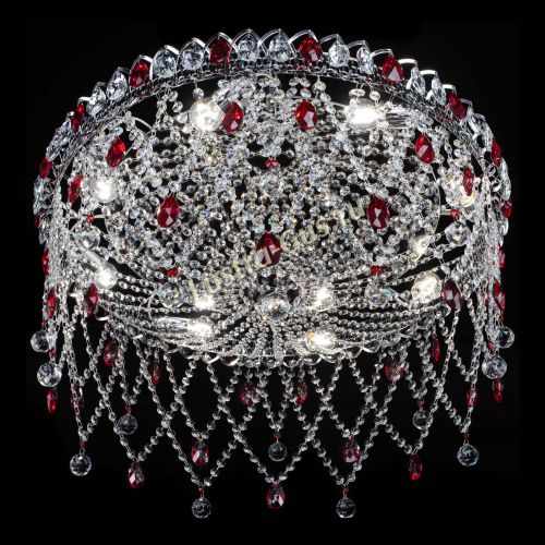 Люстра Паутинка красная в Магнитогорске Гусь Хрустальный