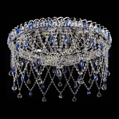 Люстра Паутинка синяя в Магнитогорске Гусь Хрустальный