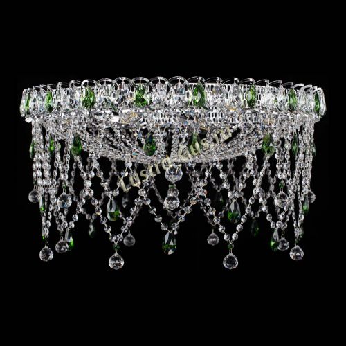 Люстра Паутинка зеленая в Магнитогорске Гусь Хрустальный