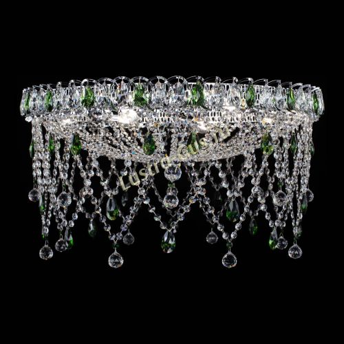 Люстра Паутинка зеленая в Магнитогорске Гусь Хрустальный