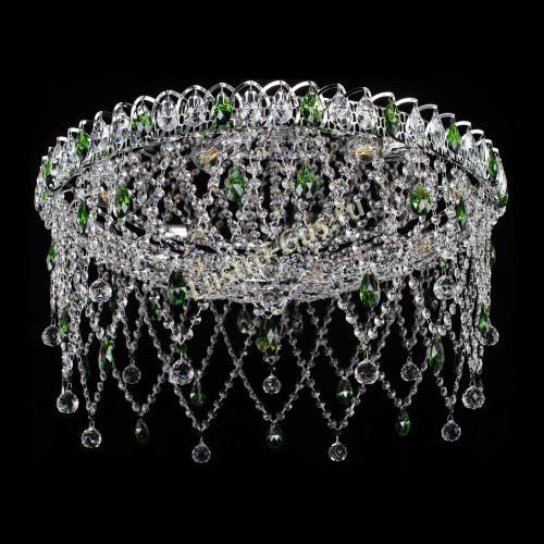 Люстра Паутинка зеленая в Магнитогорске Гусь Хрустальный