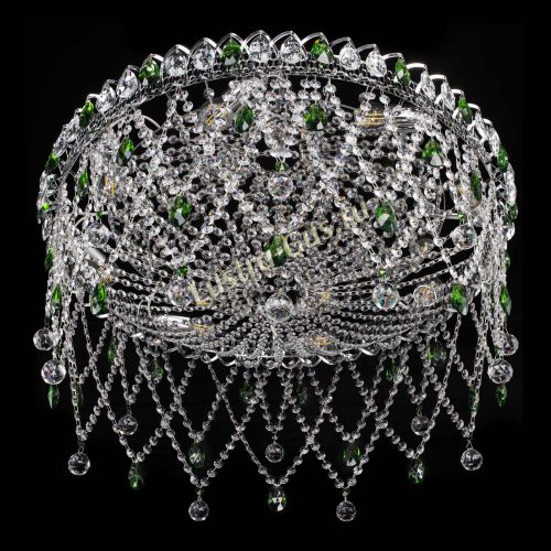 Люстра Паутинка зеленая в Магнитогорске Гусь Хрустальный