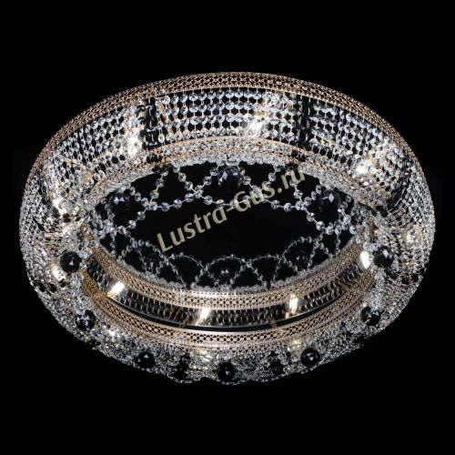 Люстра Снежинка Венеция №10 черная в Магнитогорске Гусь Хрустальный