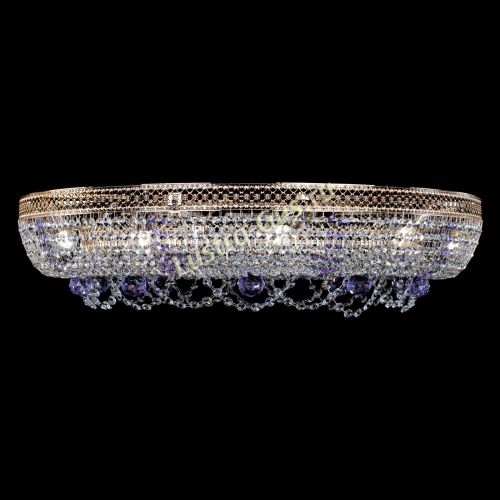 Люстра Снежинка Венеция №10 фиолетовая в Магнитогорске Гусь Хрустальный