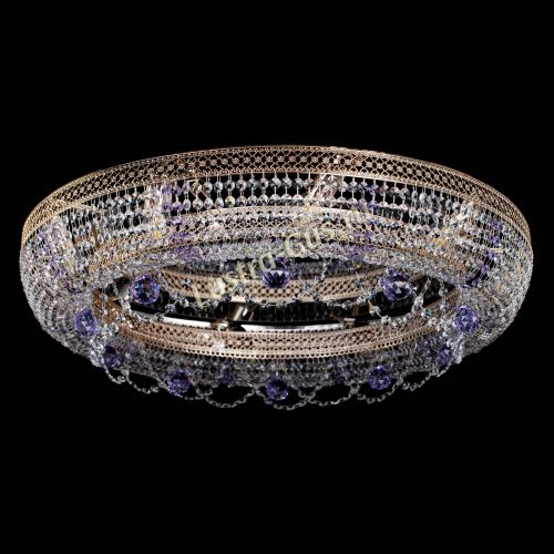 Люстра Снежинка Венеция №10 фиолетовая в Магнитогорске Гусь Хрустальный