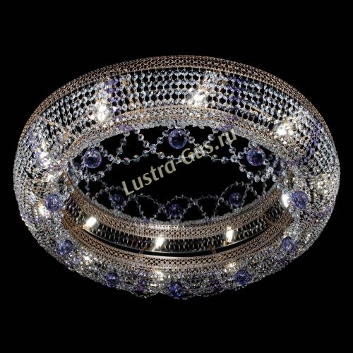 Люстра Снежинка Венеция №10 фиолетовая в Магнитогорске Гусь Хрустальный