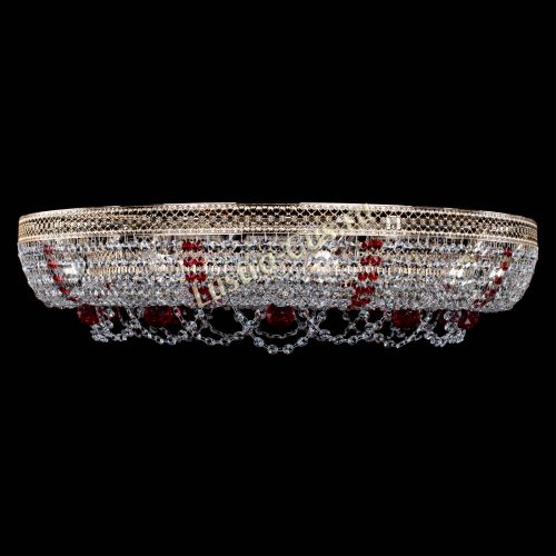 Люстра Снежинка Венеция №10 красная в Магнитогорске Гусь Хрустальный