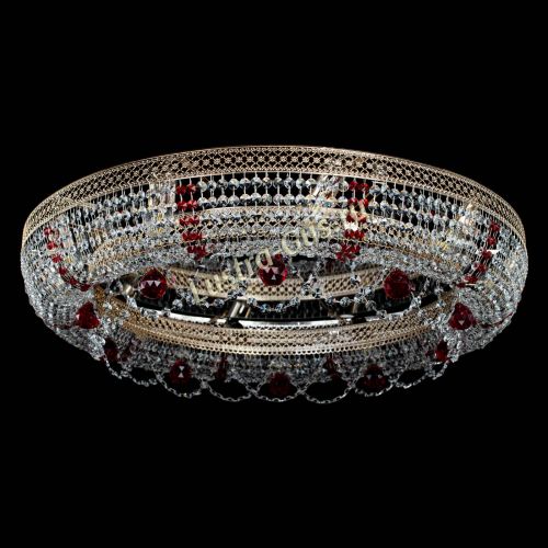 Люстра Снежинка Венеция №10 красная в Магнитогорске Гусь Хрустальный