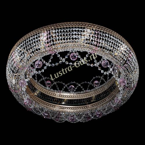 Люстра Снежинка Венеция №10 розовая в Магнитогорске Гусь Хрустальный