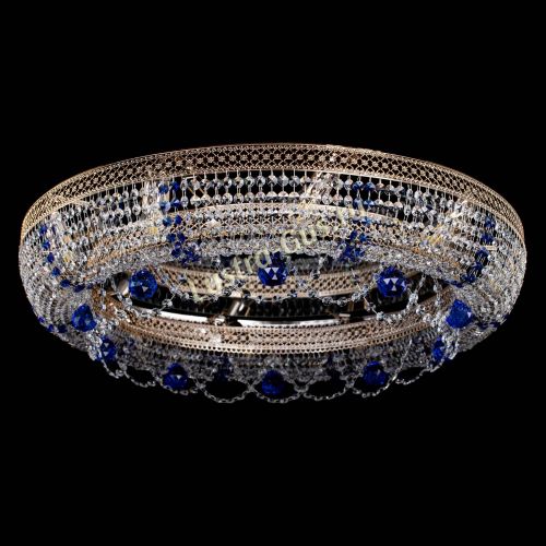 Люстра Снежинка Венеция №10 синяя в Магнитогорске Гусь Хрустальный