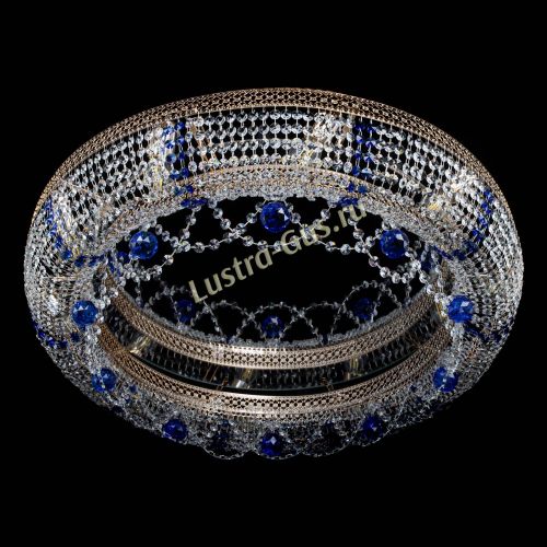 Люстра Снежинка Венеция №10 синяя в Магнитогорске Гусь Хрустальный