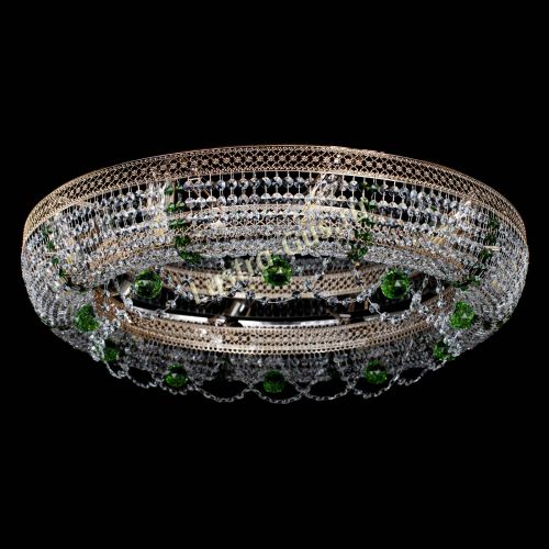 Люстра Снежинка Венеция №10 зеленая в Магнитогорске Гусь Хрустальный