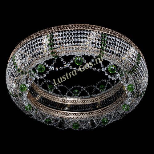 Люстра Снежинка Венеция №10 зеленая в Магнитогорске Гусь Хрустальный