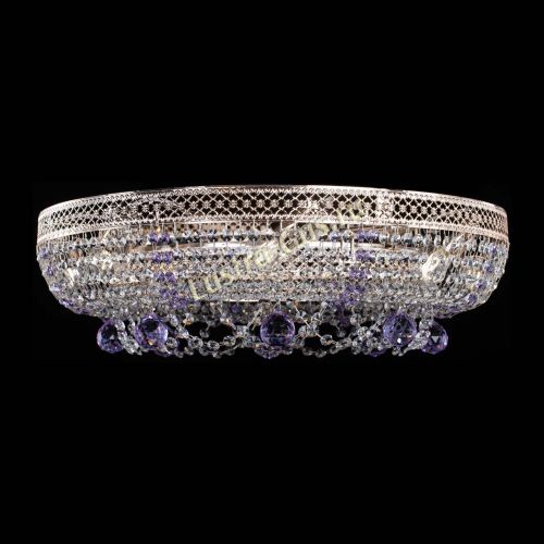 Люстра Снежинка Венеция №8 фиолетовая в Магнитогорске Гусь Хрустальный