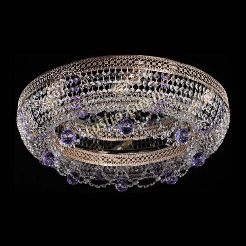 Люстра Снежинка Венеция №8 фиолетовая в Магнитогорске Гусь Хрустальный