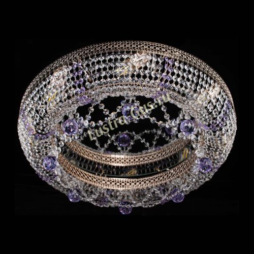 Люстра Снежинка Венеция №8 фиолетовая в Магнитогорске Гусь Хрустальный