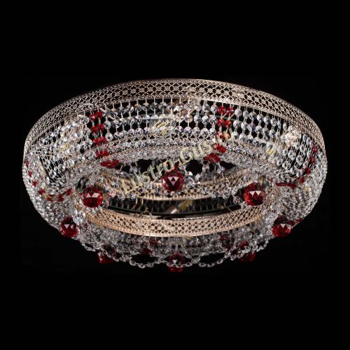 Люстра Снежинка Венеция №8 красная в Магнитогорске Гусь Хрустальный