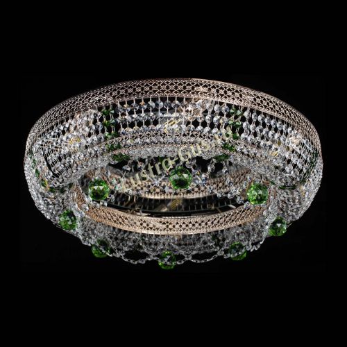 Люстра Снежинка Венеция №8 зеленая в Магнитогорске Гусь Хрустальный