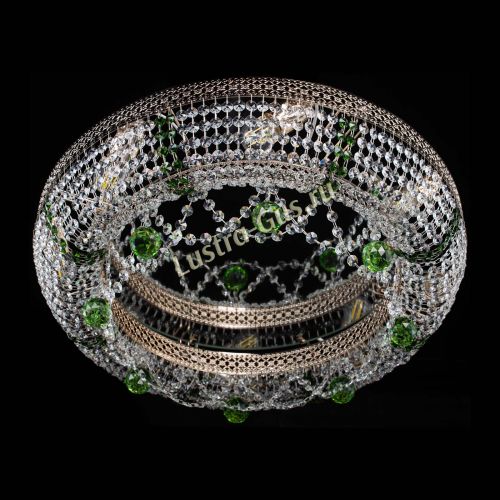 Люстра Снежинка Венеция №8 зеленая в Магнитогорске Гусь Хрустальный