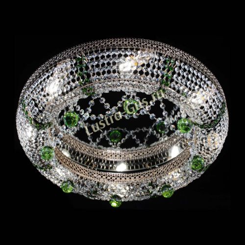 Люстра Снежинка Венеция №8 зеленая в Магнитогорске Гусь Хрустальный