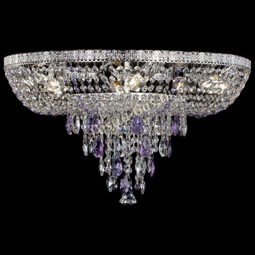 Люстра Токката Пирамида журавлик фиолетовая в Магнитогорске Гусь Хрустальный