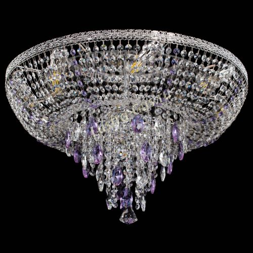 Люстра Токката Пирамида журавлик фиолетовая в Магнитогорске Гусь Хрустальный