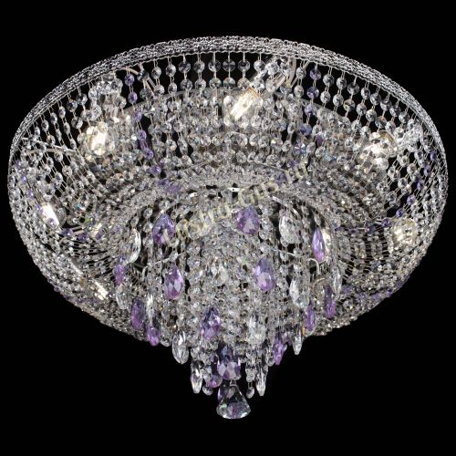 Люстра Токката Пирамида журавлик фиолетовая в Магнитогорске Гусь Хрустальный