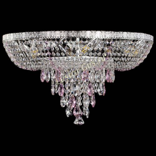 Люстра Токката Пирамида журавлик розовая в Магнитогорске Гусь Хрустальный